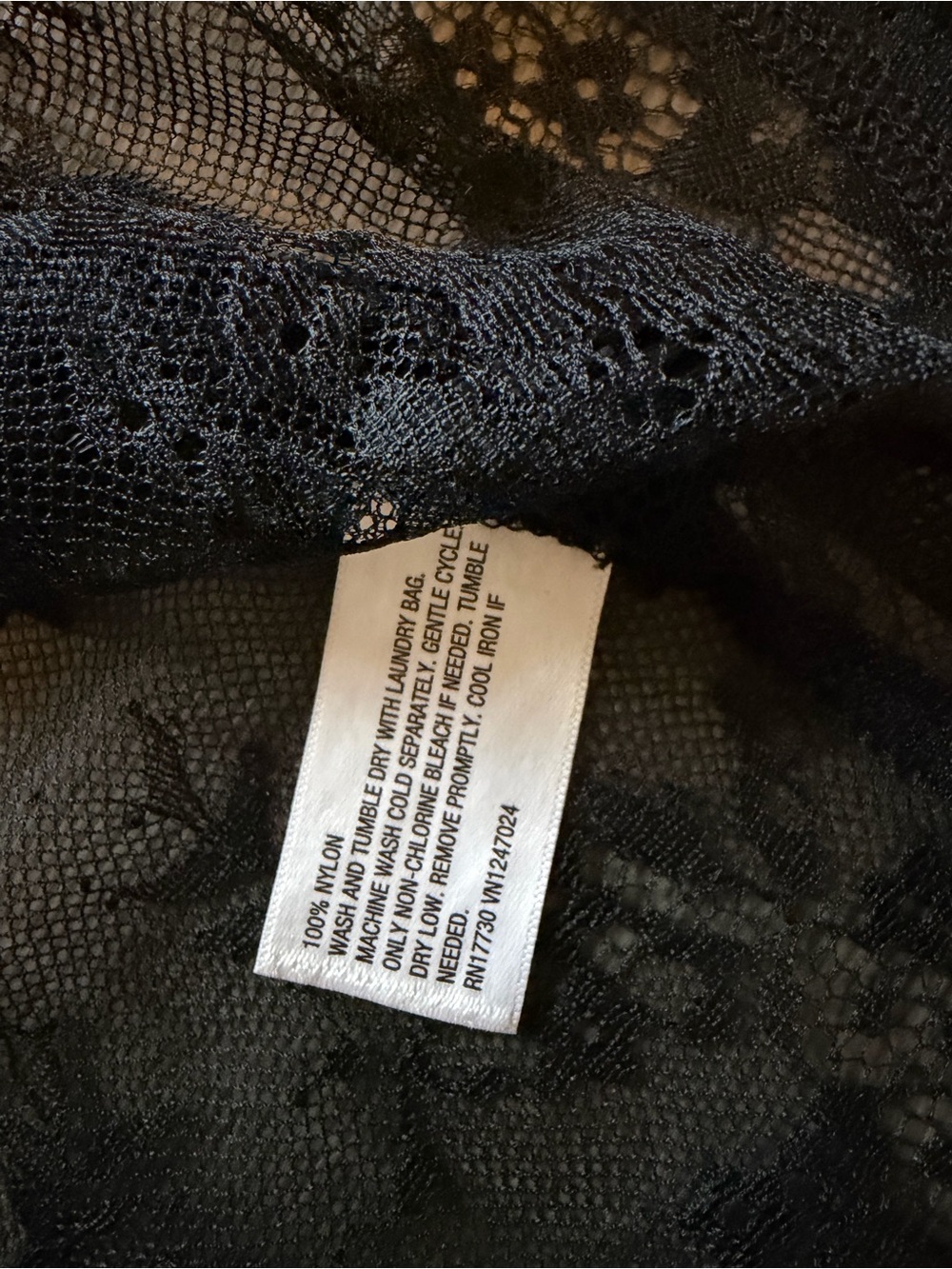 Target Black Sheer Lace Button-Up Blouse - Picture 6 of 9